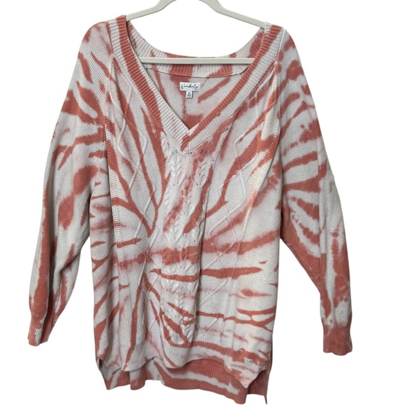Wonderly Pullover V-Neck Tie Dye Style Sweater 4X - Picture 7 of 15